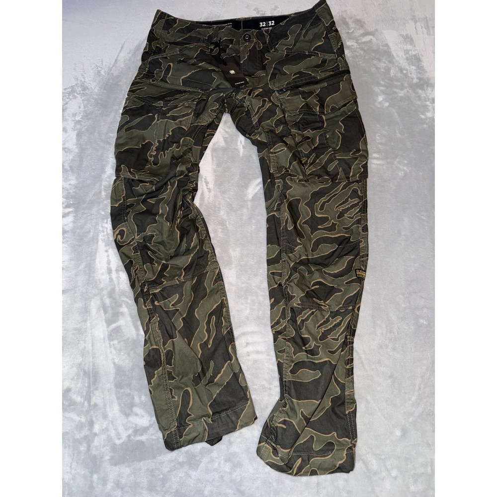 New G-Star Raw Men's Rovic 3D‎ Zip Regular Tapered Cargo Pants Green Black Sz 32